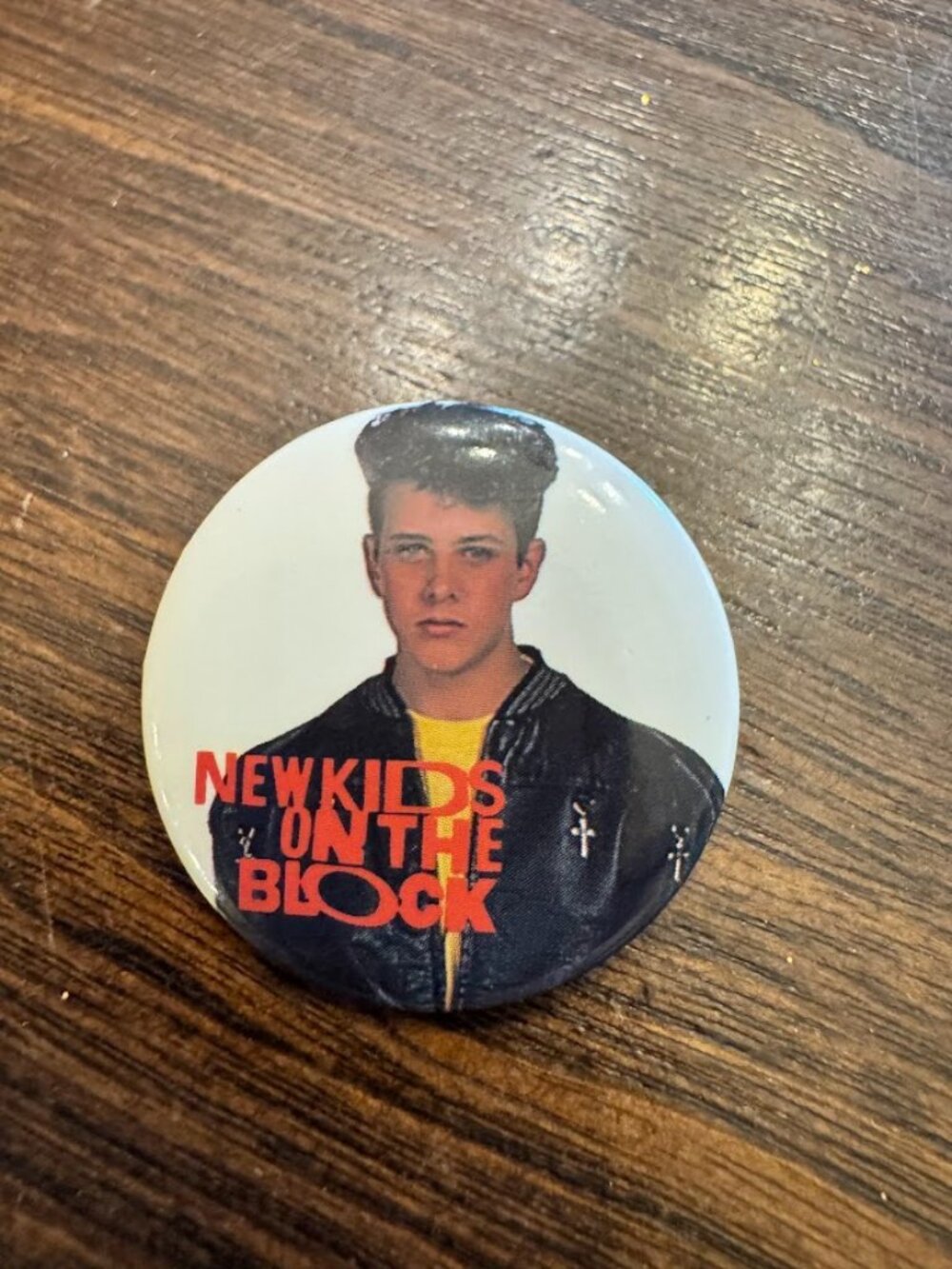 Vintage 1989 New Kids On The Block Joey McIntrye 1.5 Pin Back Button